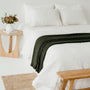 Foxtrot Home New Zealand Wool Throw Blanket Moss Green