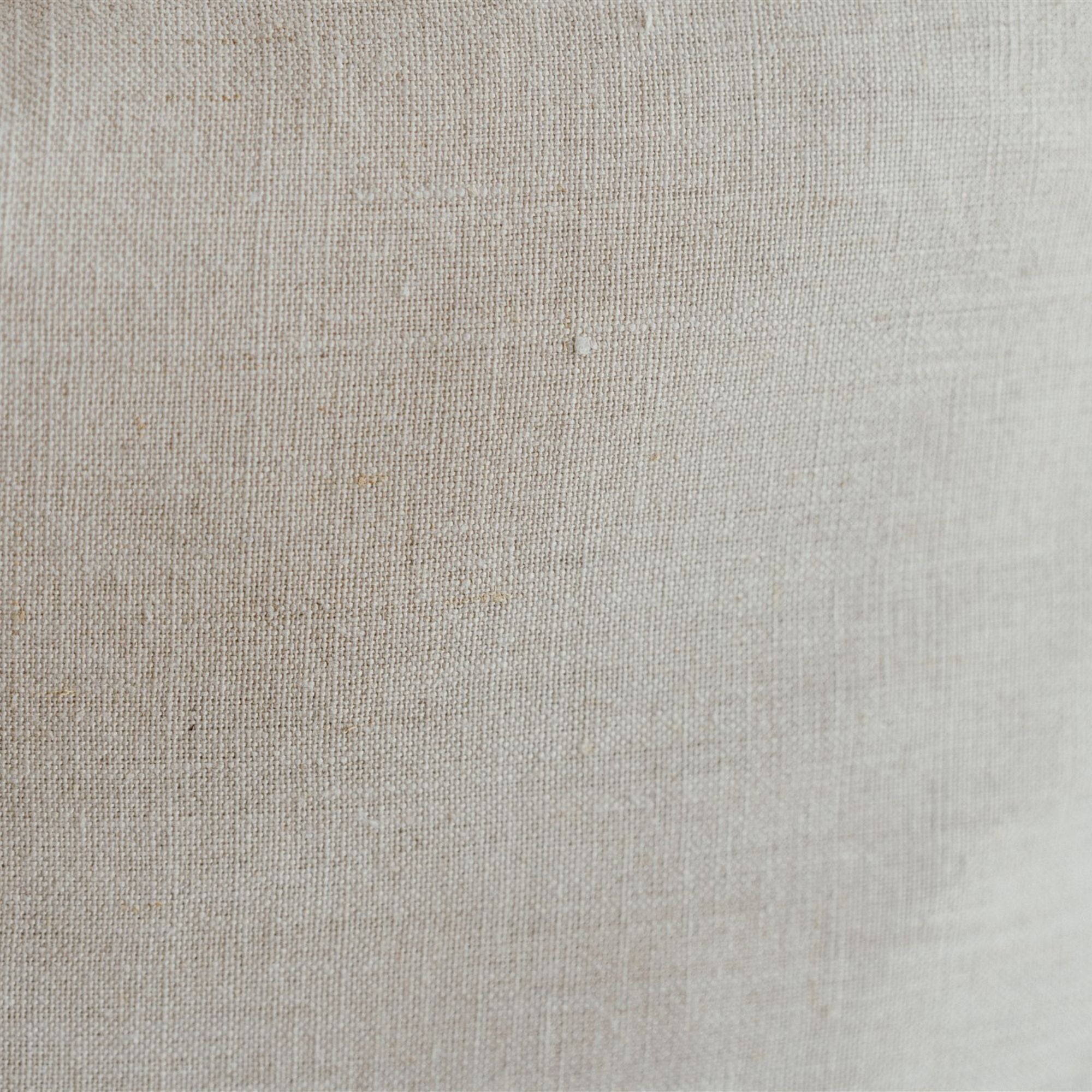 Foxtrot Home French Flax Linen styled with a Natural Cushion