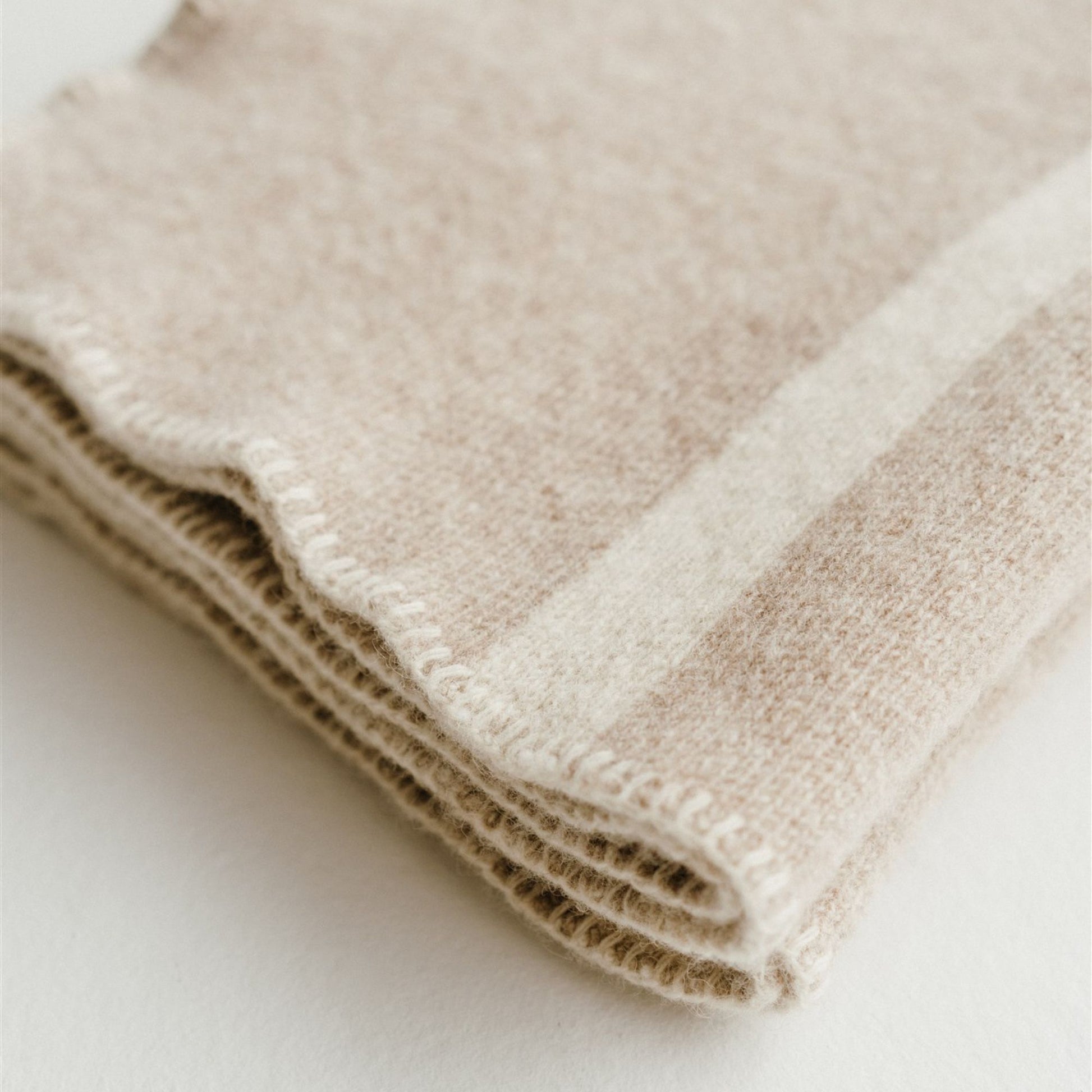 Foxtrot Home New Zealand Wool Baby or Knee Blanket in Oatmeal
