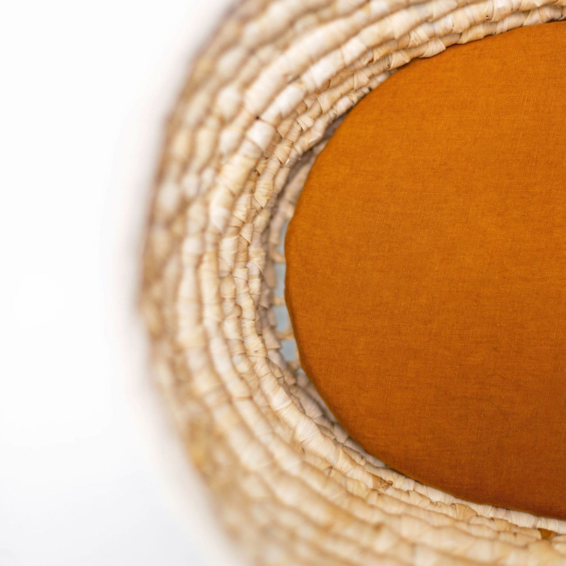 Ochre Linen Cot/Bassinet Sheet