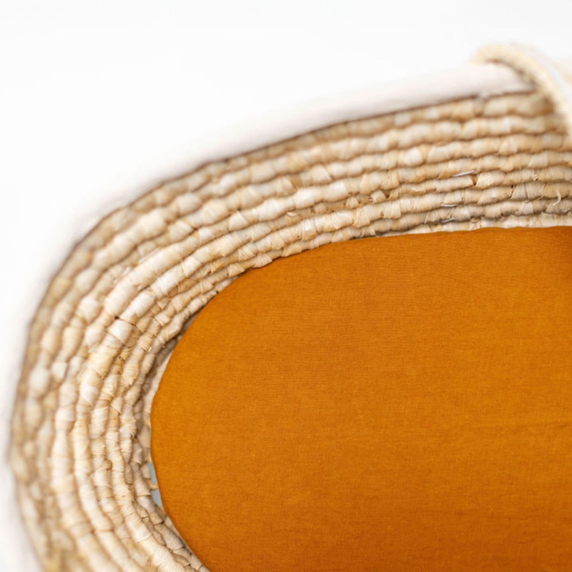 Ochre Linen Cot/Bassinet Sheet