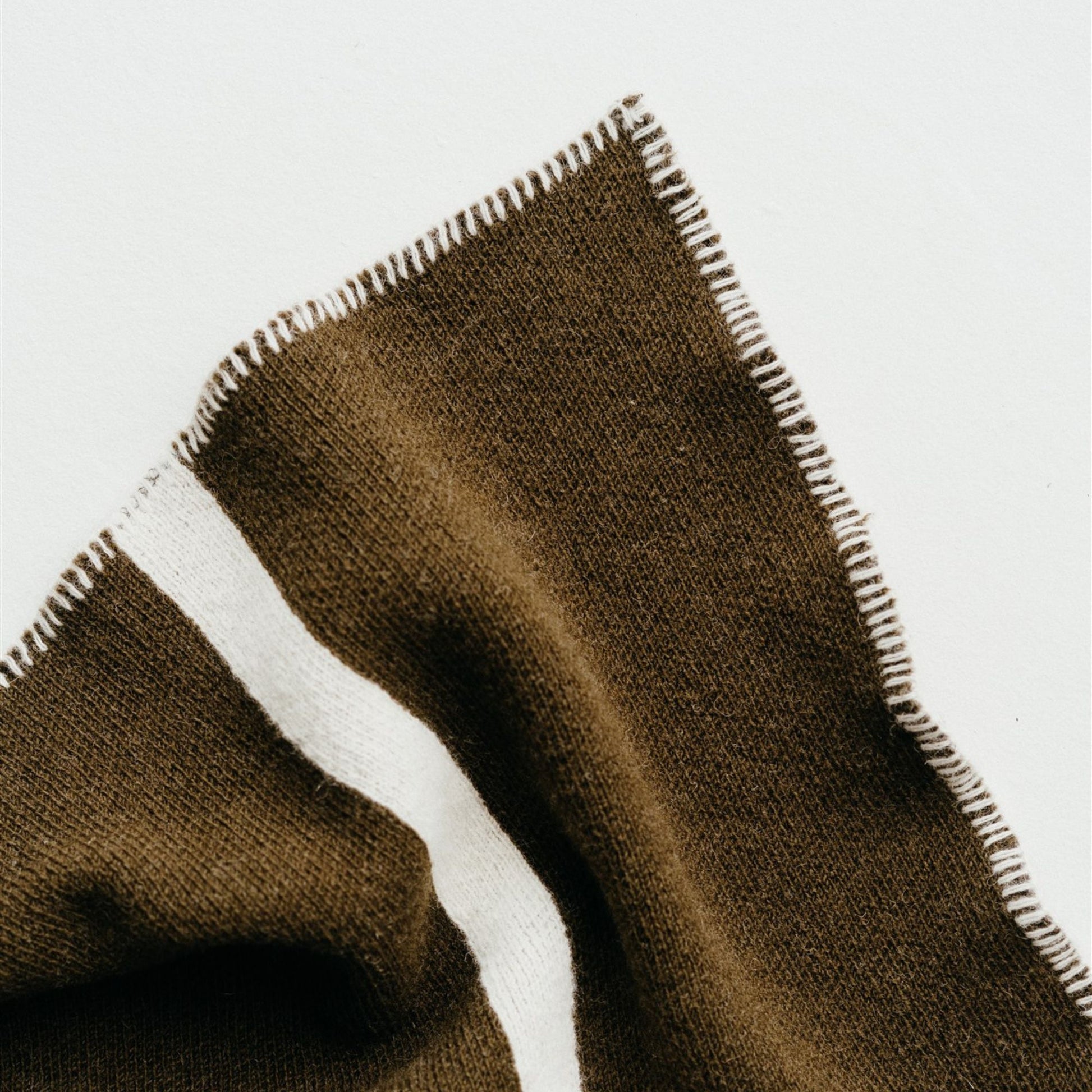 Foxtrot Home New Zealand Wool Baby or Knee Blanket in Olive