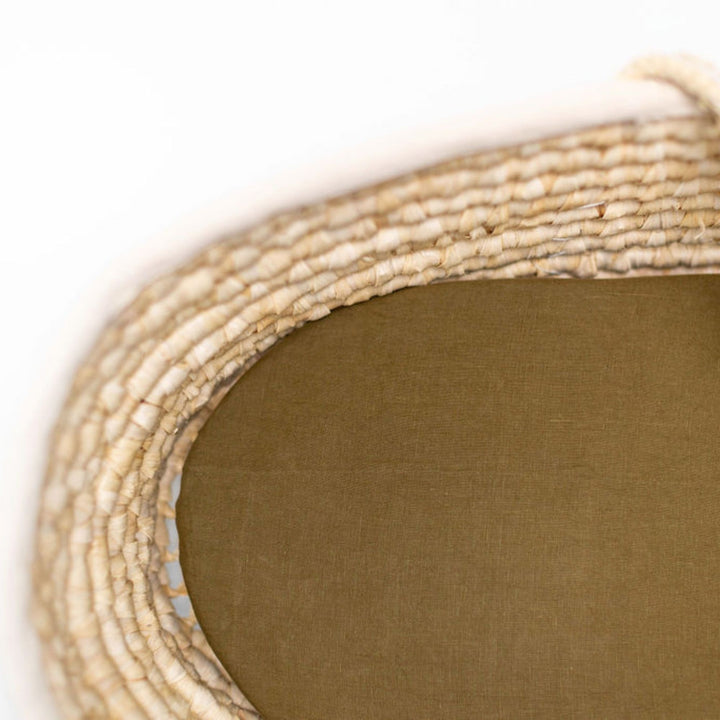 Olive Linen Cot/Bassinet Sheet