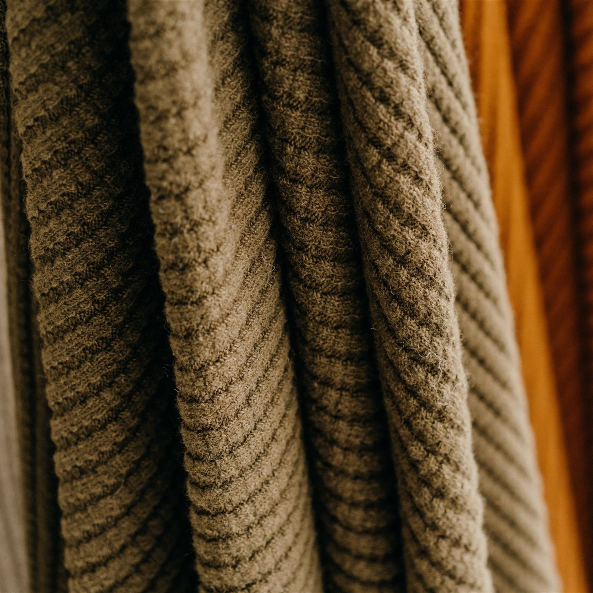 Foxtrot Home New Zealand Wool Throw Blanket Olive Green