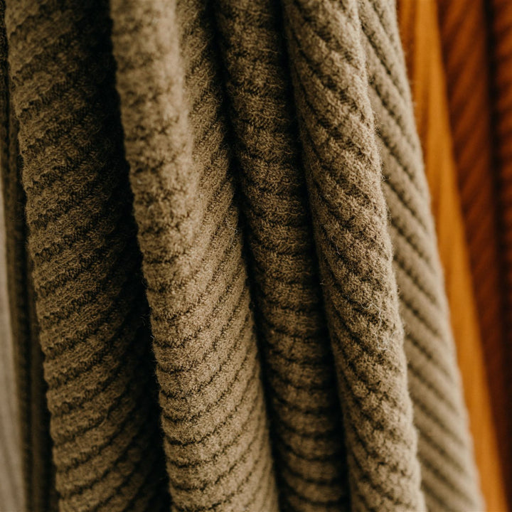 Foxtrot Home New Zealand Wool Throw Blanket Olive Green