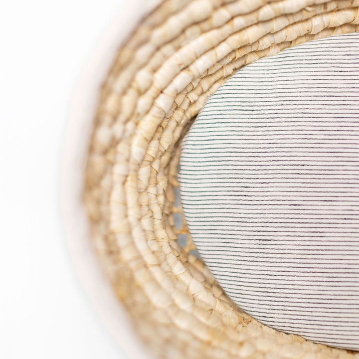 Pinstripes Linen Cot/Bassinet Sheet