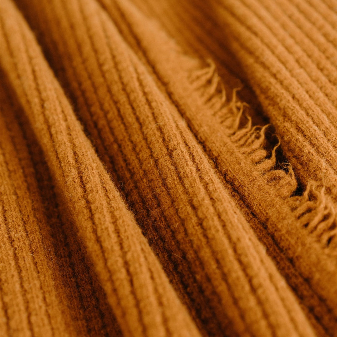 Foxtrot Home New Zealand Wool Throw Blanket Rust