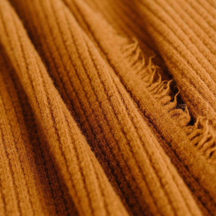 Foxtrot Home New Zealand Wool Throw Blanket Rust