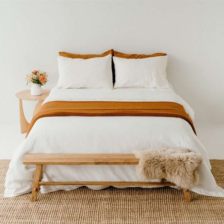 Foxtrot Home New Zealand Wool Throw Blanket Rust