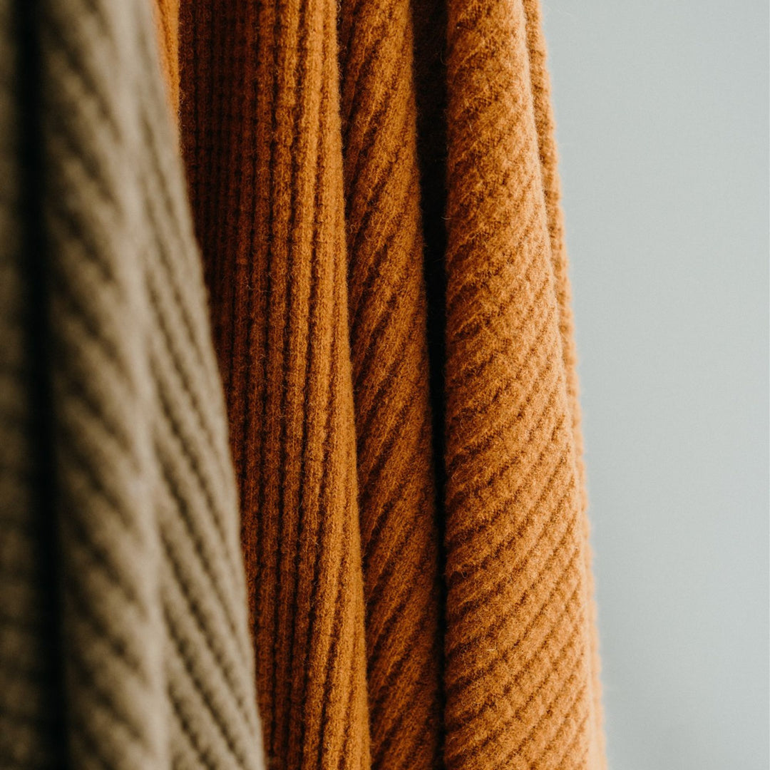 Foxtrot Home New Zealand Wool Throw Blanket Rust