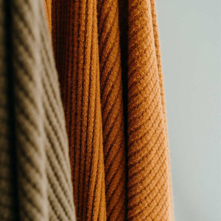 Foxtrot Home New Zealand Wool Throw Blanket Rust