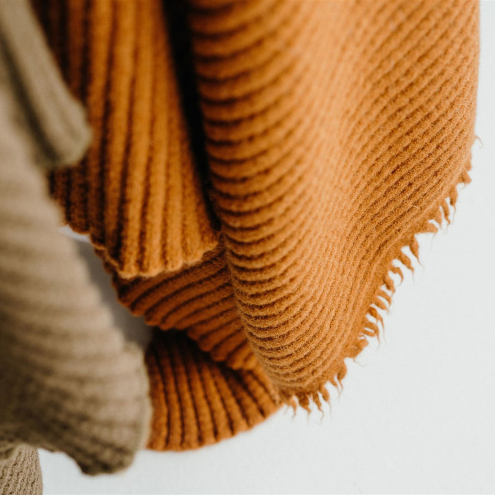 Foxtrot Home New Zealand Wool Throw Blanket Rust
