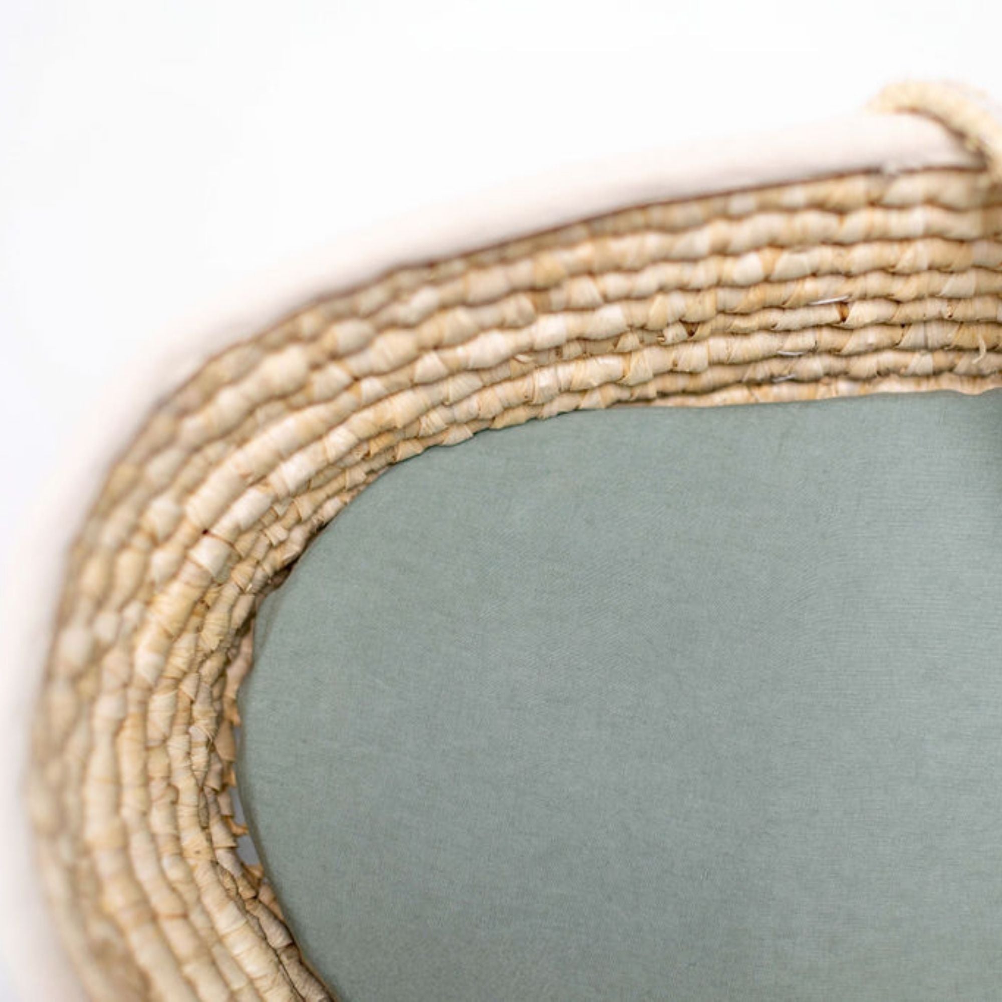 Sage Green Linen Cot/Bassinet Sheet