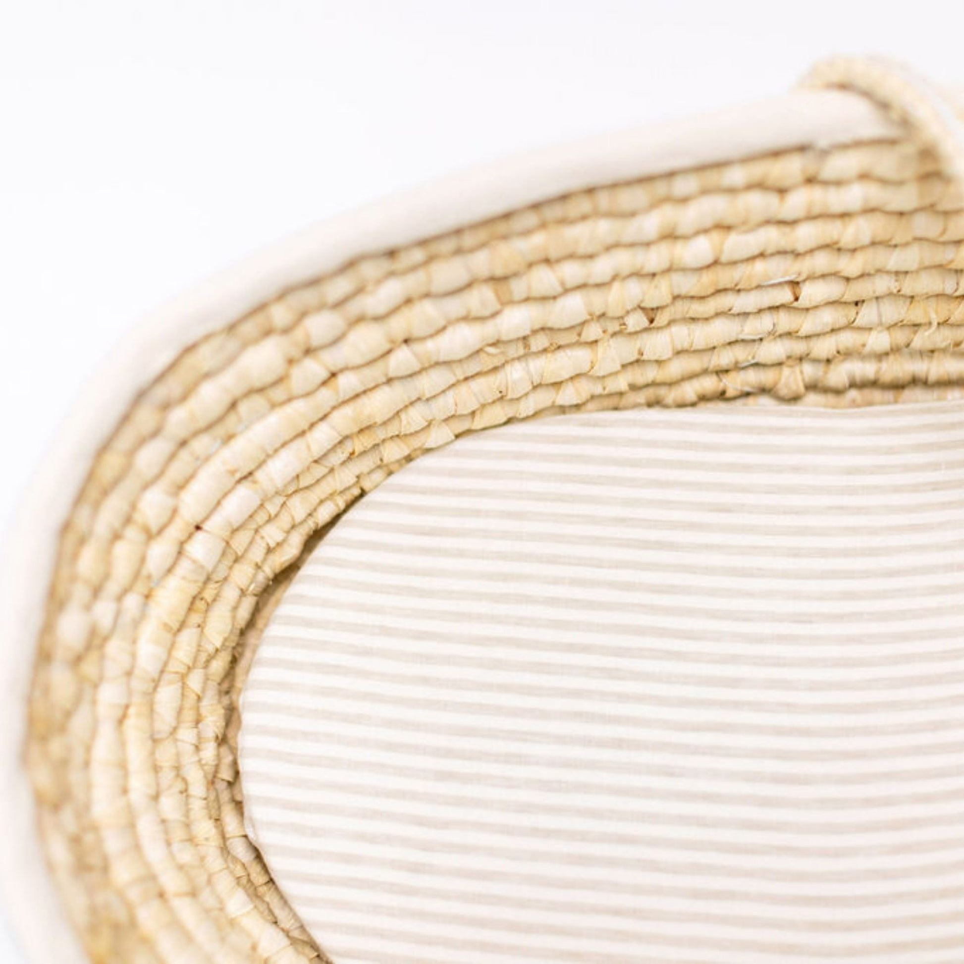 Sand Stripes Linen Cot/Bassinet Sheet