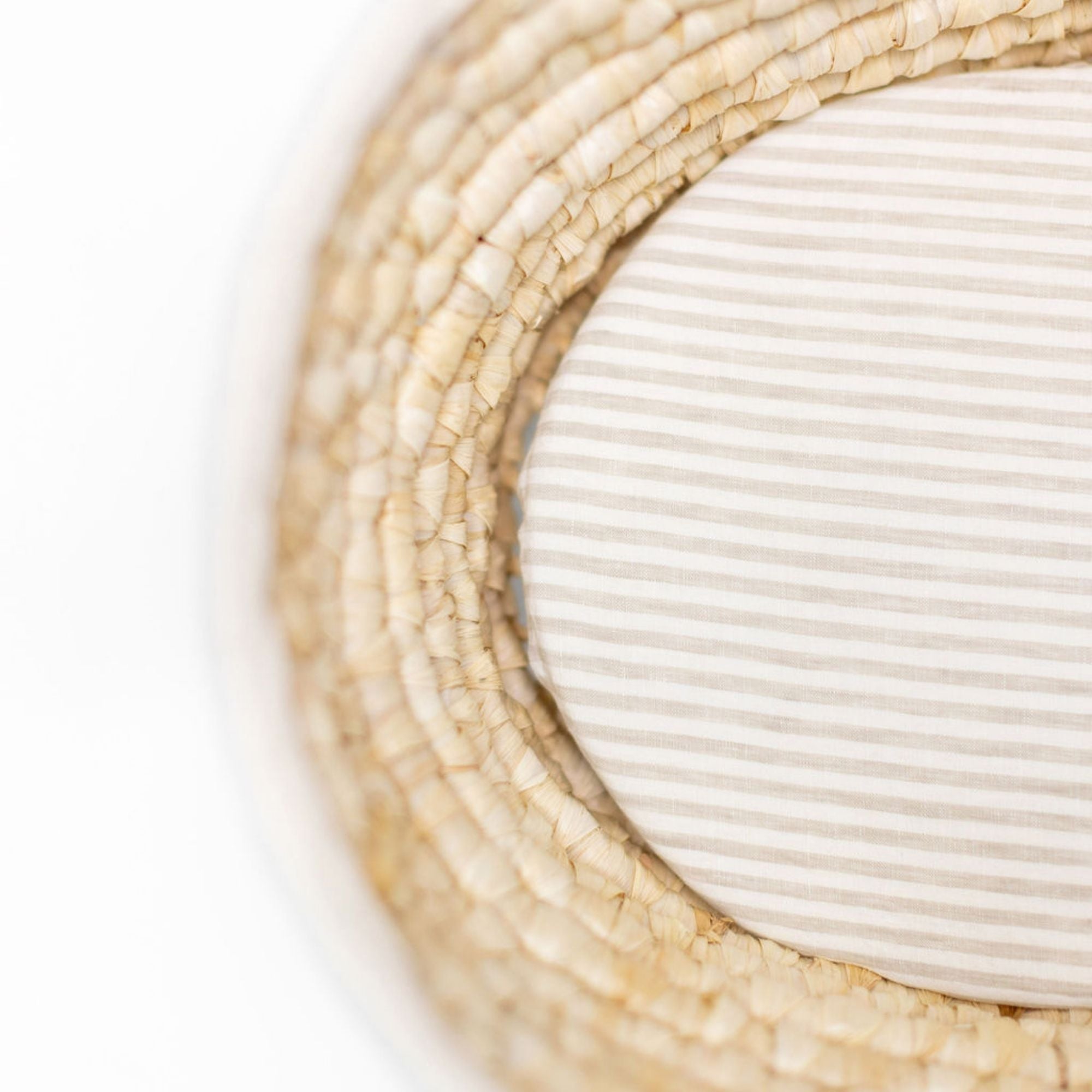 Sand Stripes Linen Cot/Bassinet Sheet
