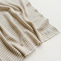 Foxtrot Home New Zealand Wool Throw Blanket in Sand Stripes