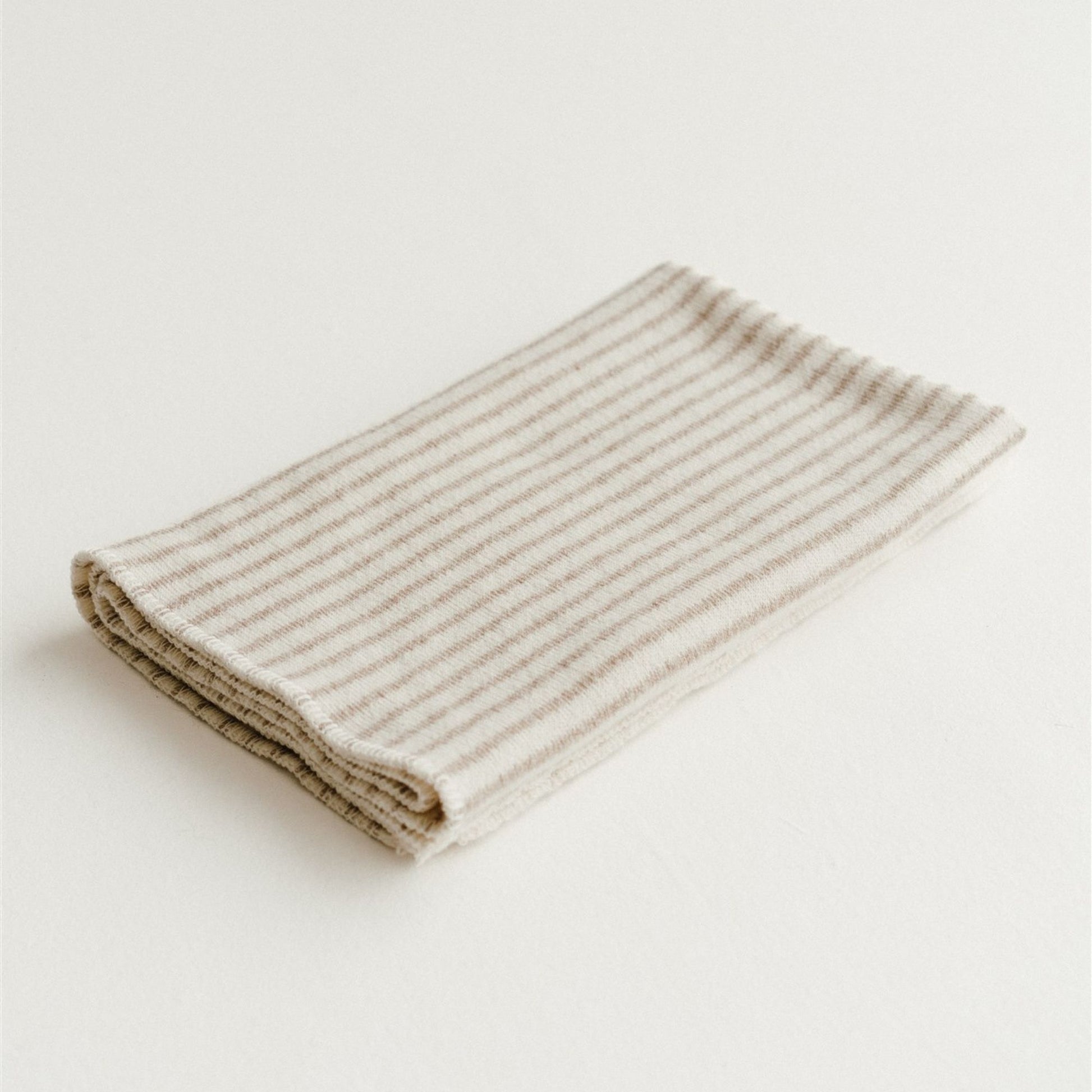 Foxtrot Home New Zealand Wool Throw Blanket in Sand Stripes