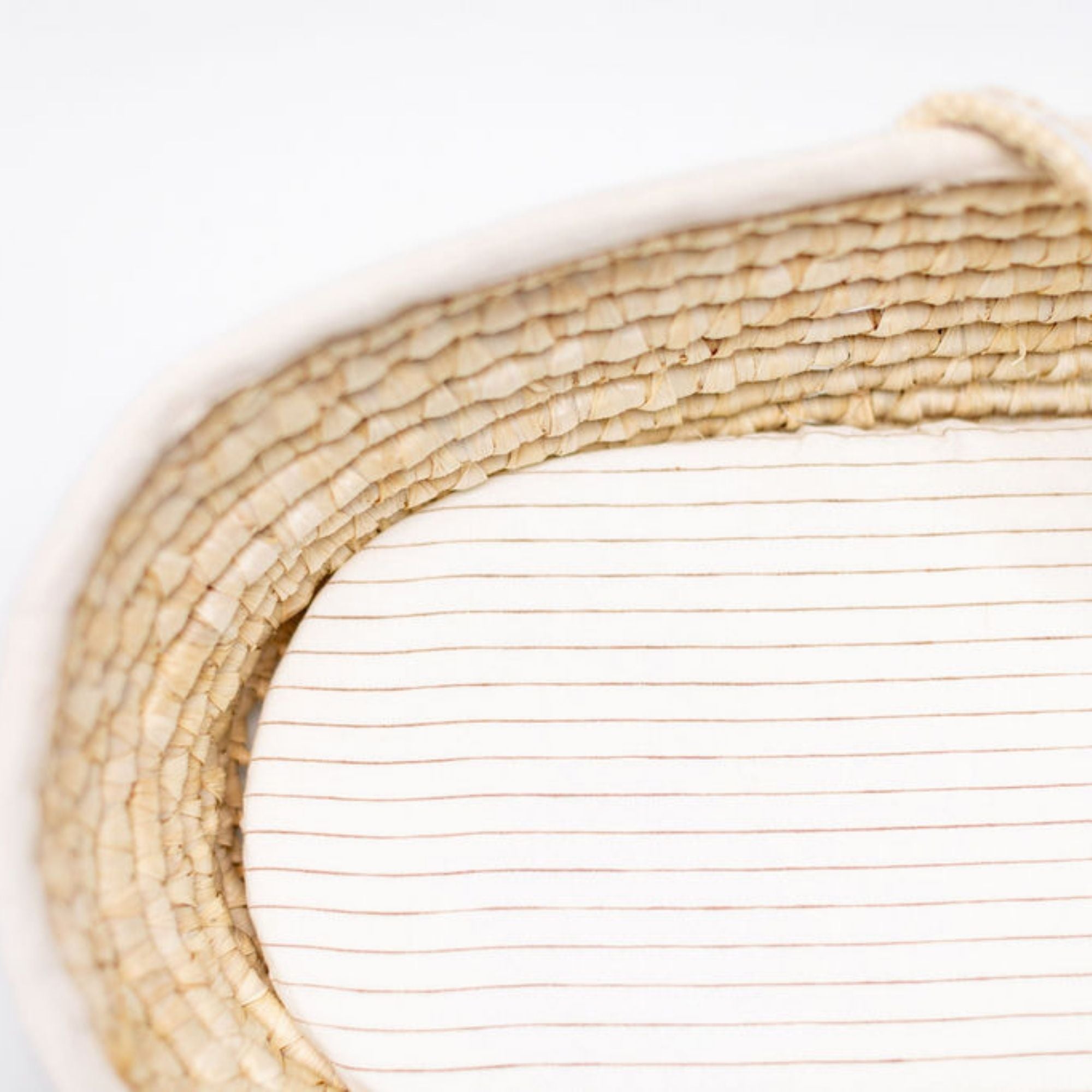 Tobacco Stripes Linen Cot/Bassinet Sheet