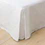 Foxtrot Home Pure French Flax Linen Valance in Brilliant White