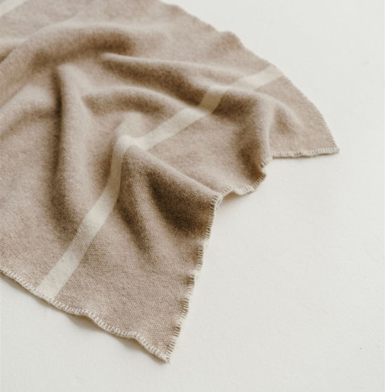 Oatmeal Wool Baby Blanket