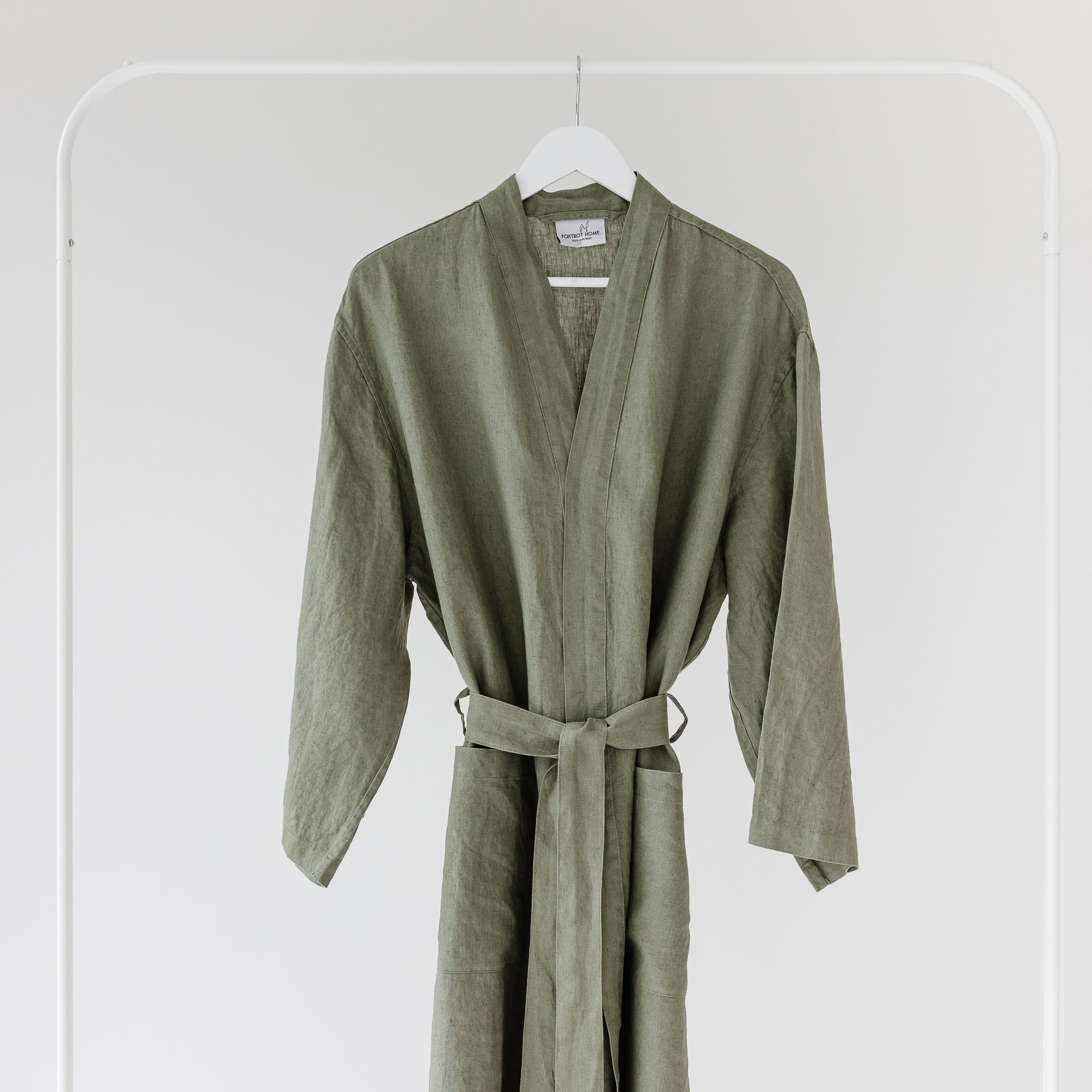 Foxtrot Home French Flax Linen Robe in Cactus