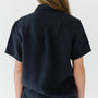 Foxtrot Home French Flax Linen Summer Pyjamas in Midnight
