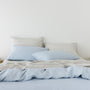 Foxtrot Home French Flax Linen styled in a bedroom with Sheets Sets.