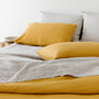 Foxtrot Home French Flax Linen styled in a bedroom with Sheets Sets.