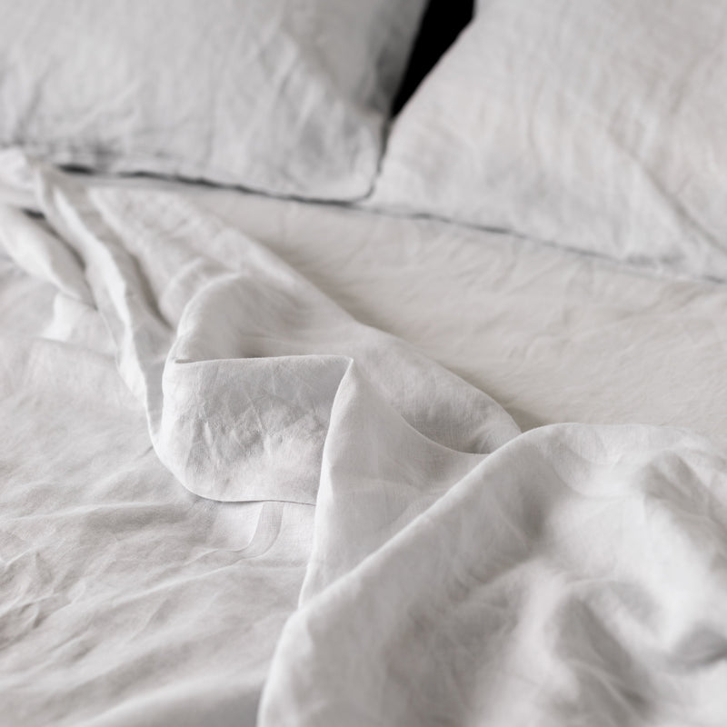 Light Grey Linen Sheets Set – Foxtrot Home