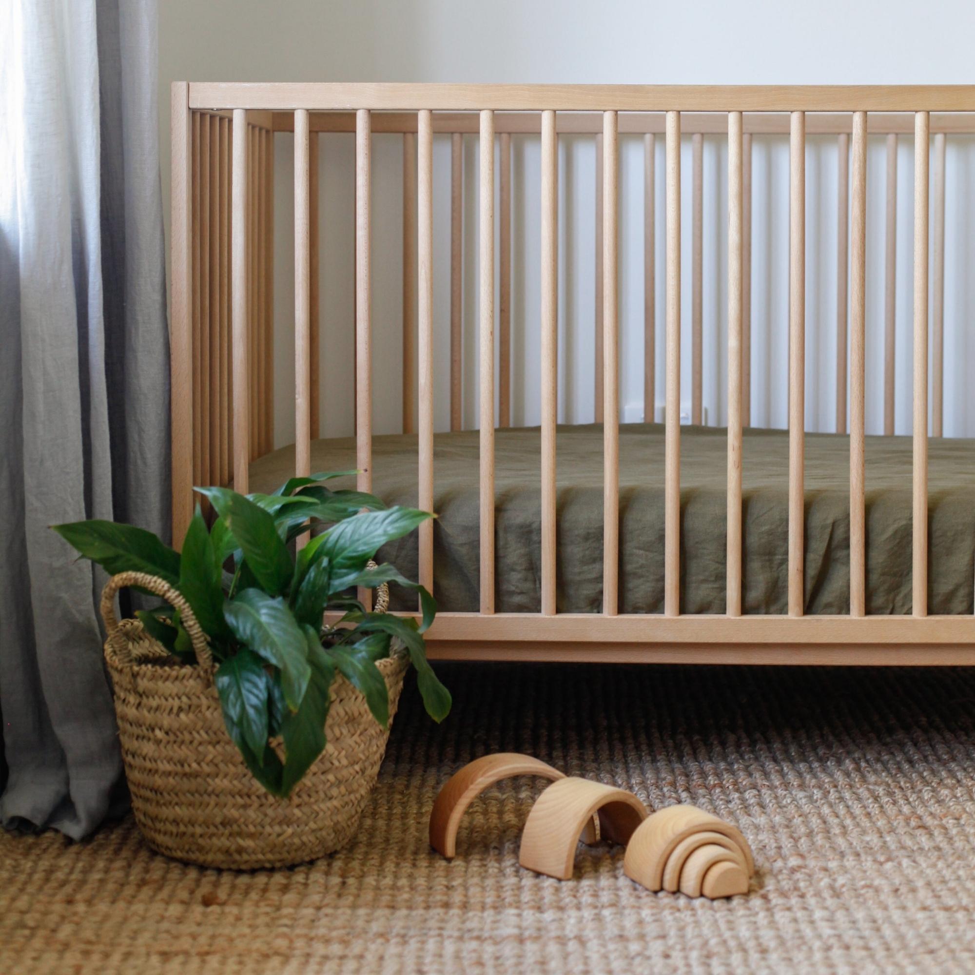 Green cot sheets on sale