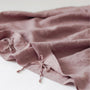 Foxtrot Home French Flax Linen styled in a baby's bedroom with Rosewood Pink Cot Duvet.