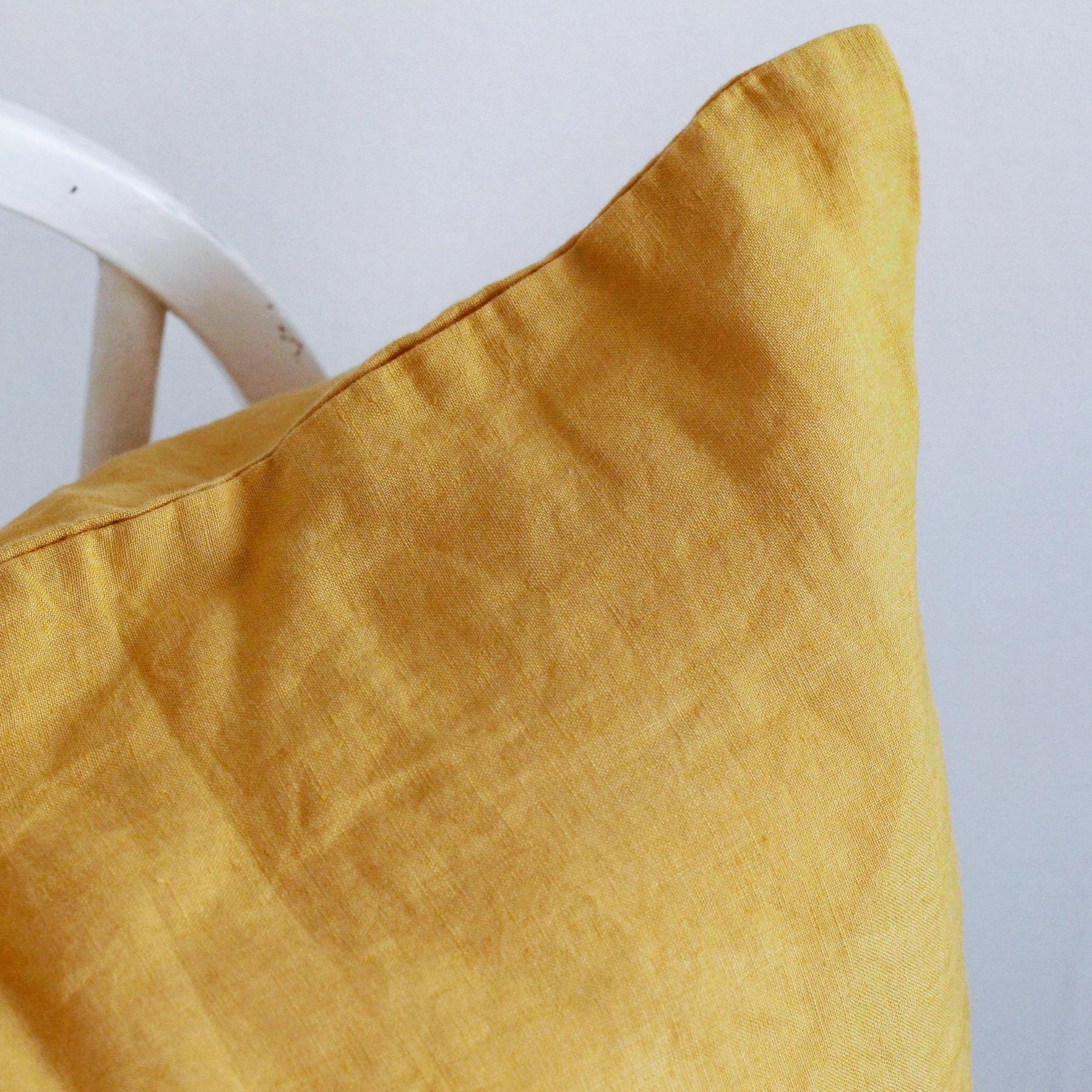 Mustard Linen Pillowcases Foxtrot Home