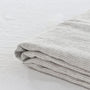 Foxtrot Home French Flax Linen styled in a bedroom with Pinstripe Sheets Sets.
