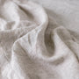 Foxtrot Home French Flax Linen styled in a bedroom with Pinstripe Sheets Sets.