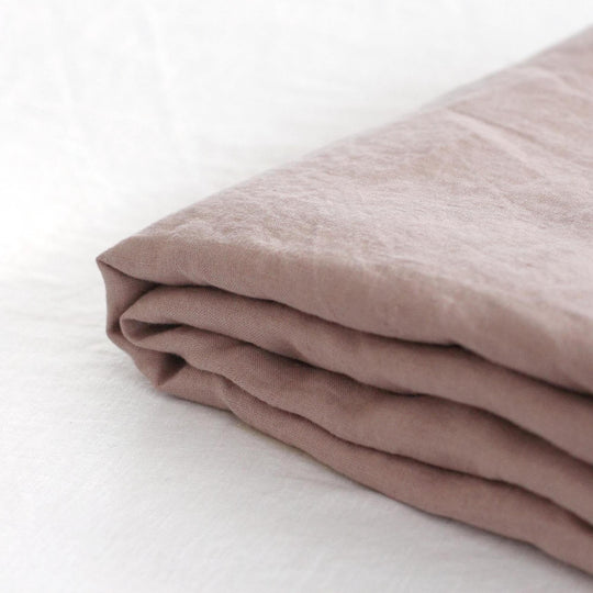 Rosewood Pink Linen Sheets Set