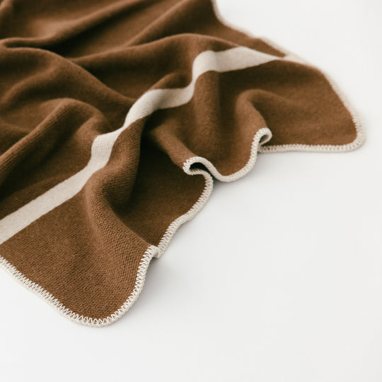 Cocoa Wool Baby Blanket