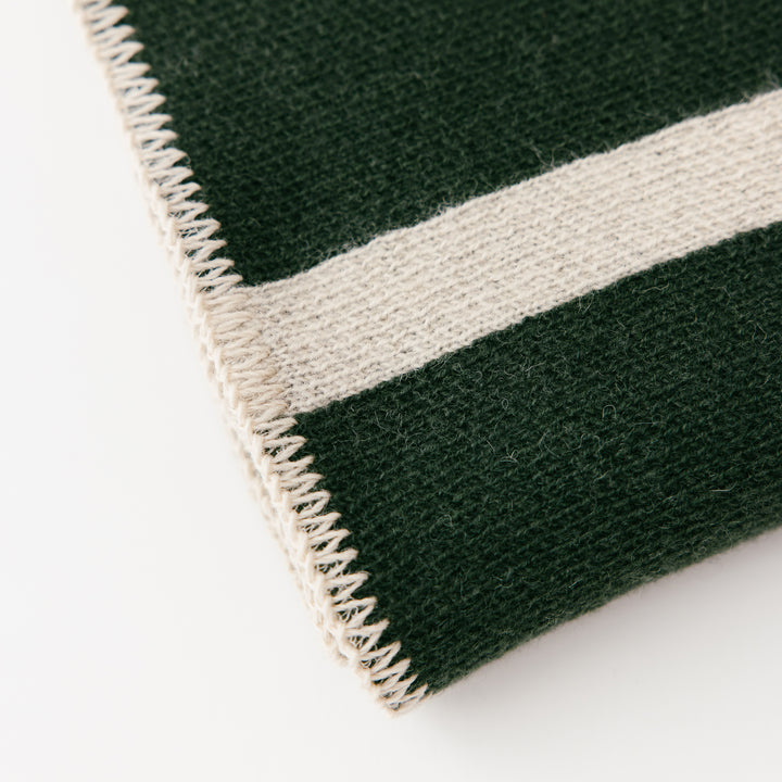 Foxtrot Home New Zealand Forest Green Wool Baby Blanket.