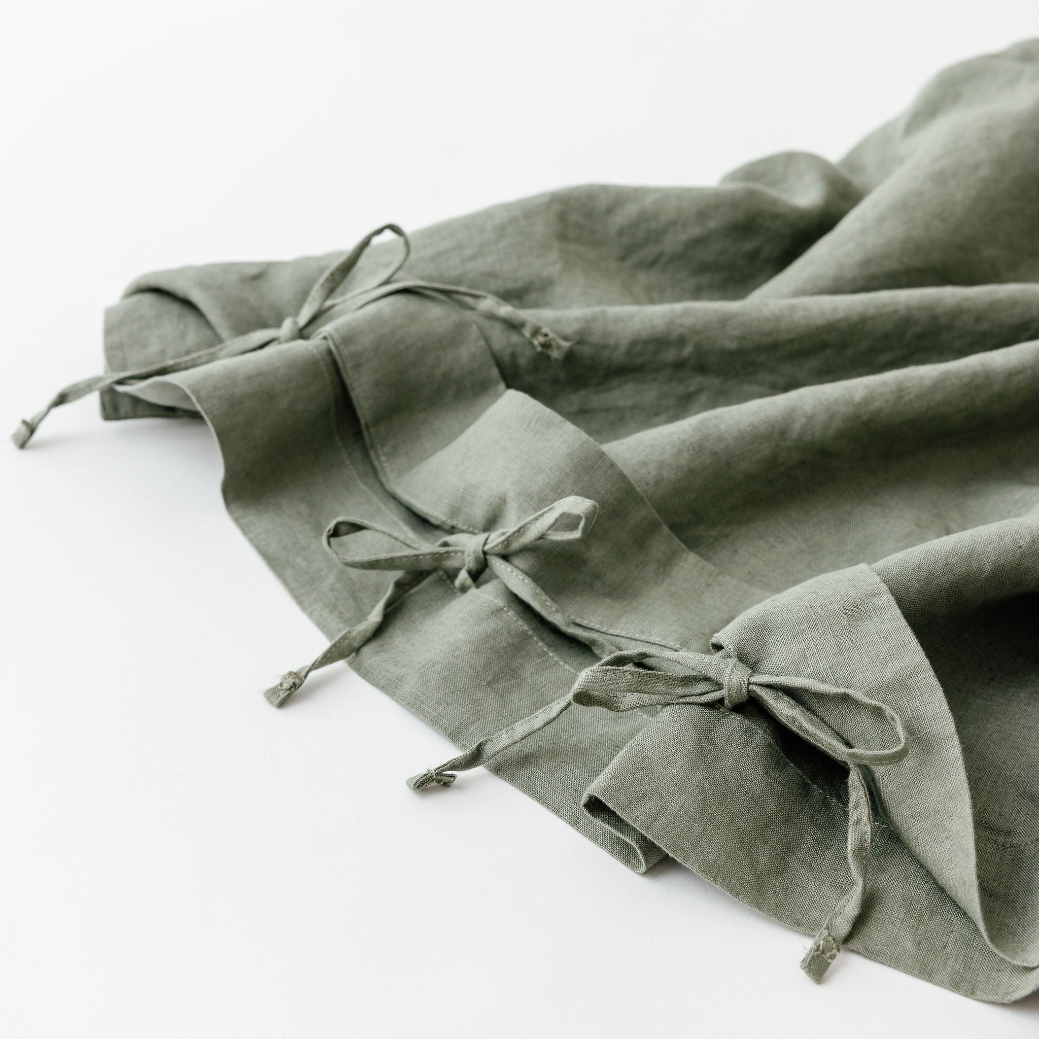 Foxtrot Home French Flax Linen Cot Duvet in Cactus