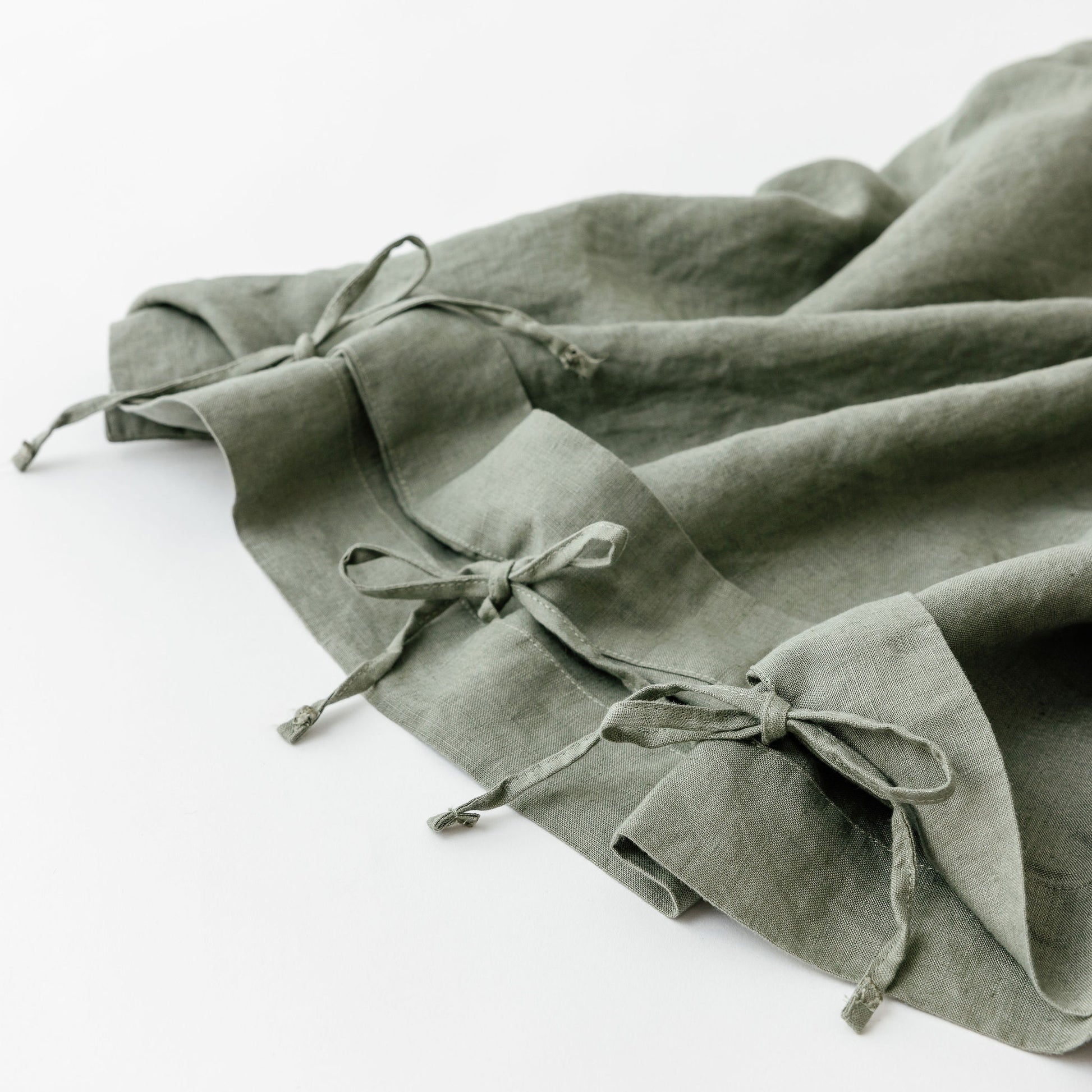 Foxtrot Home French Flax Linen Cot Duvet in Cactus