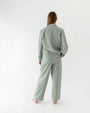Foxtrot Home French Flax Linen Winter Pyjamas in Sage